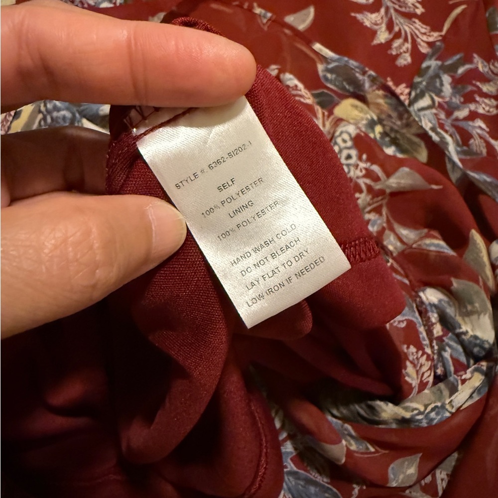 Soieblu Red Bishop Sleeve Sundress- Size M - Picture 11 of 13